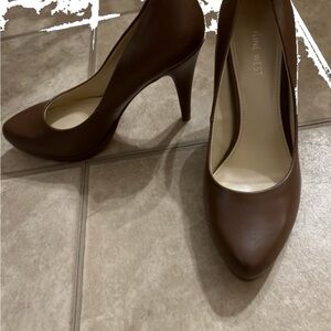 Nine West Dark Brown Patent Leather Pumps